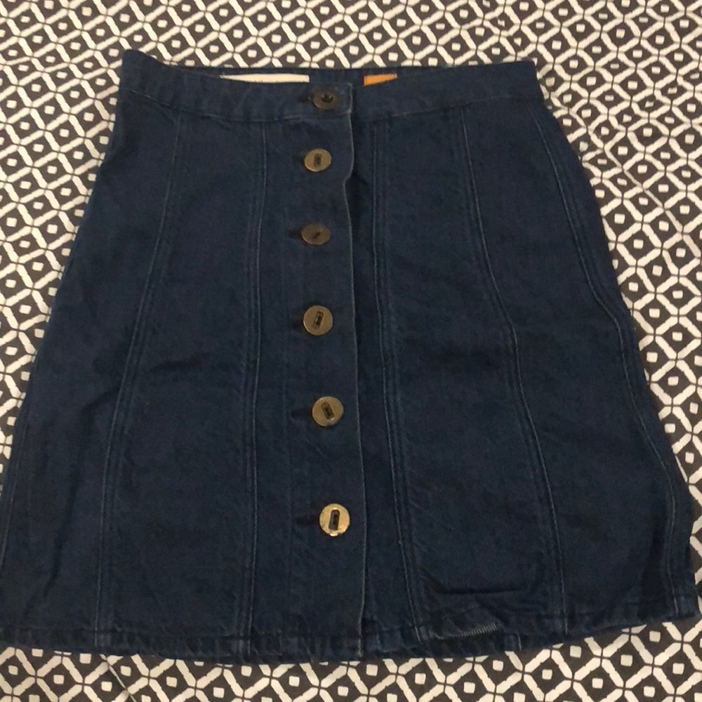Pilcro and the Letterpress Denim Skirt
